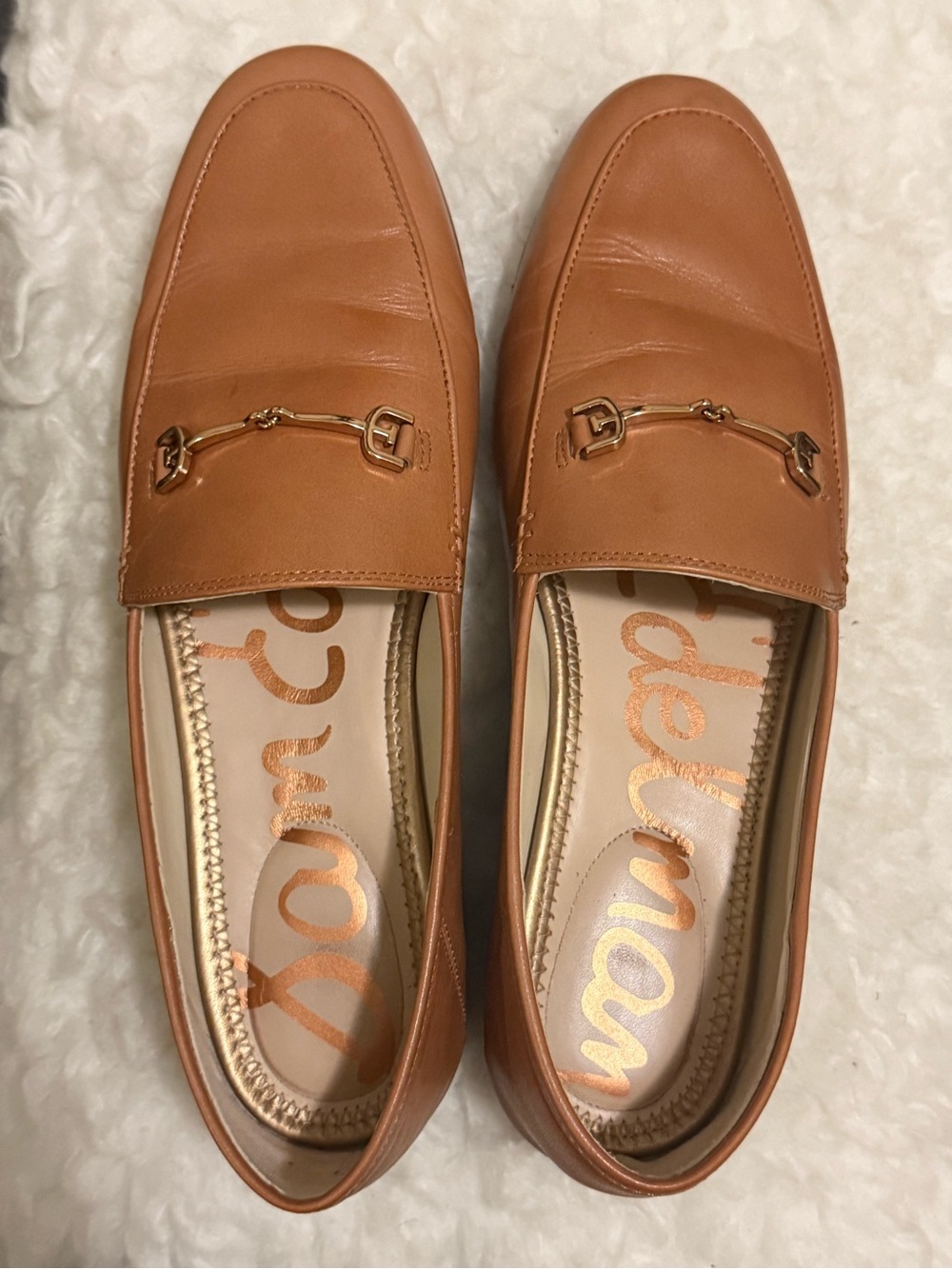 Sam Edelman The Iconic Loraine Brown Cognac Saddle Loafers